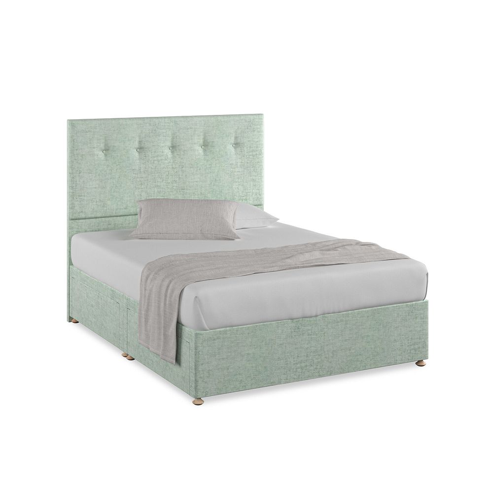 Kent King-Size 4 Drawer Divan Bed in Brooklyn Fabric - Glacier 1