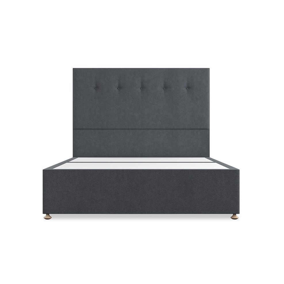 Kent King-Size 4 Drawer Divan Bed in Venice Fabric - Anthracite 3