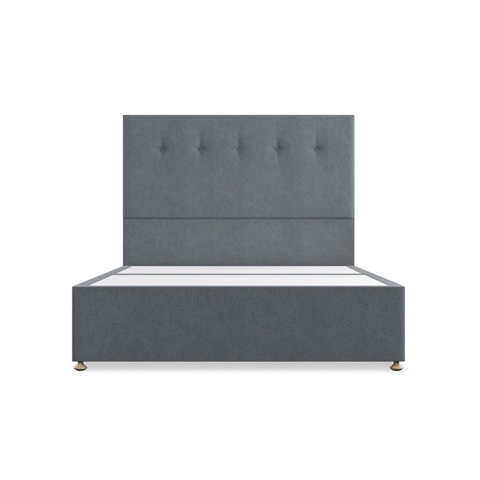 Kent King-Size 4 Drawer Divan Bed in Venice Fabric - Graphite 3