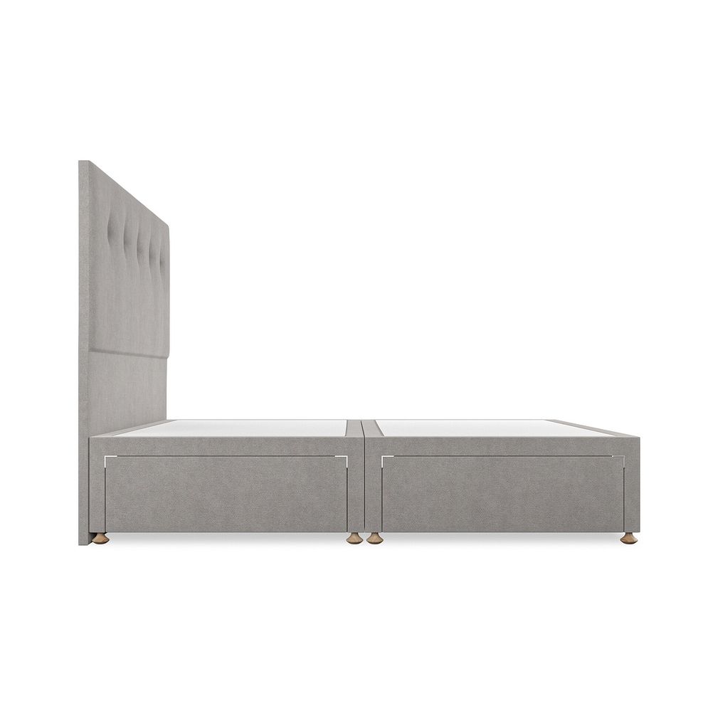 Kent King-Size 4 Drawer Divan Bed in Venice Fabric - Grey 4