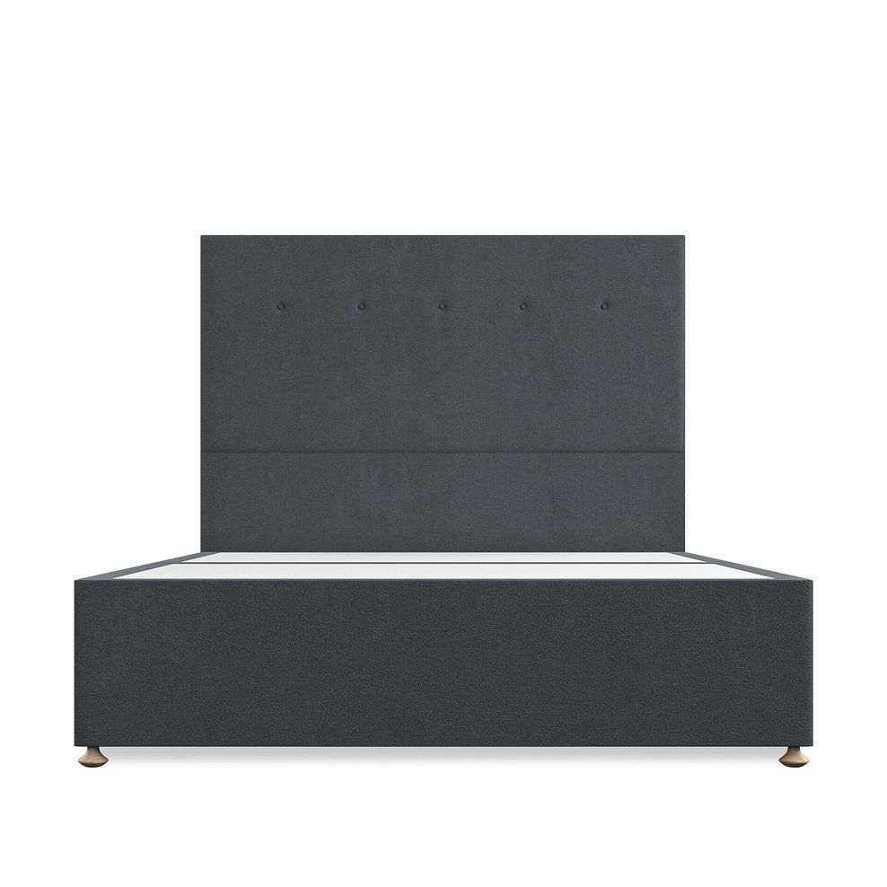 Kent King-Size 2 Drawer Divan Bed in Venice Fabric - Anthracite 7