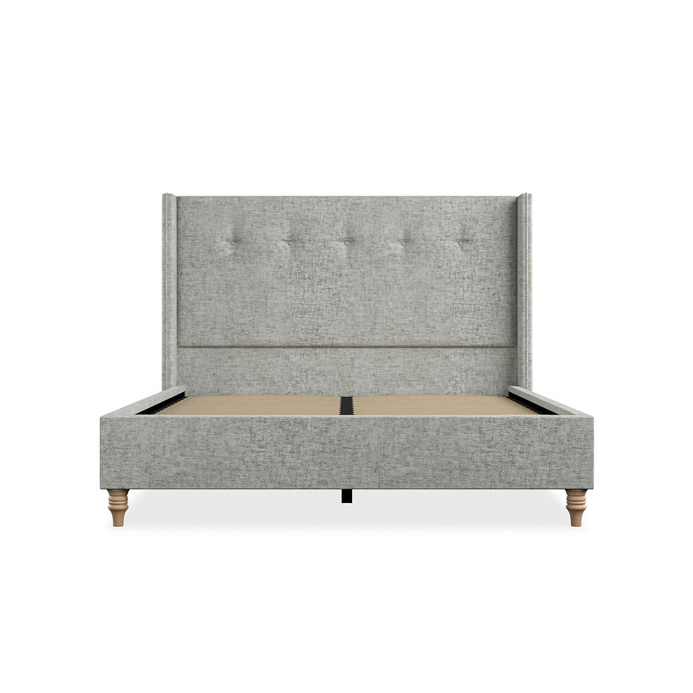 Kent King-Size Bed with Winged Headboard in Brooklyn Fabric - Fallow Grey 3