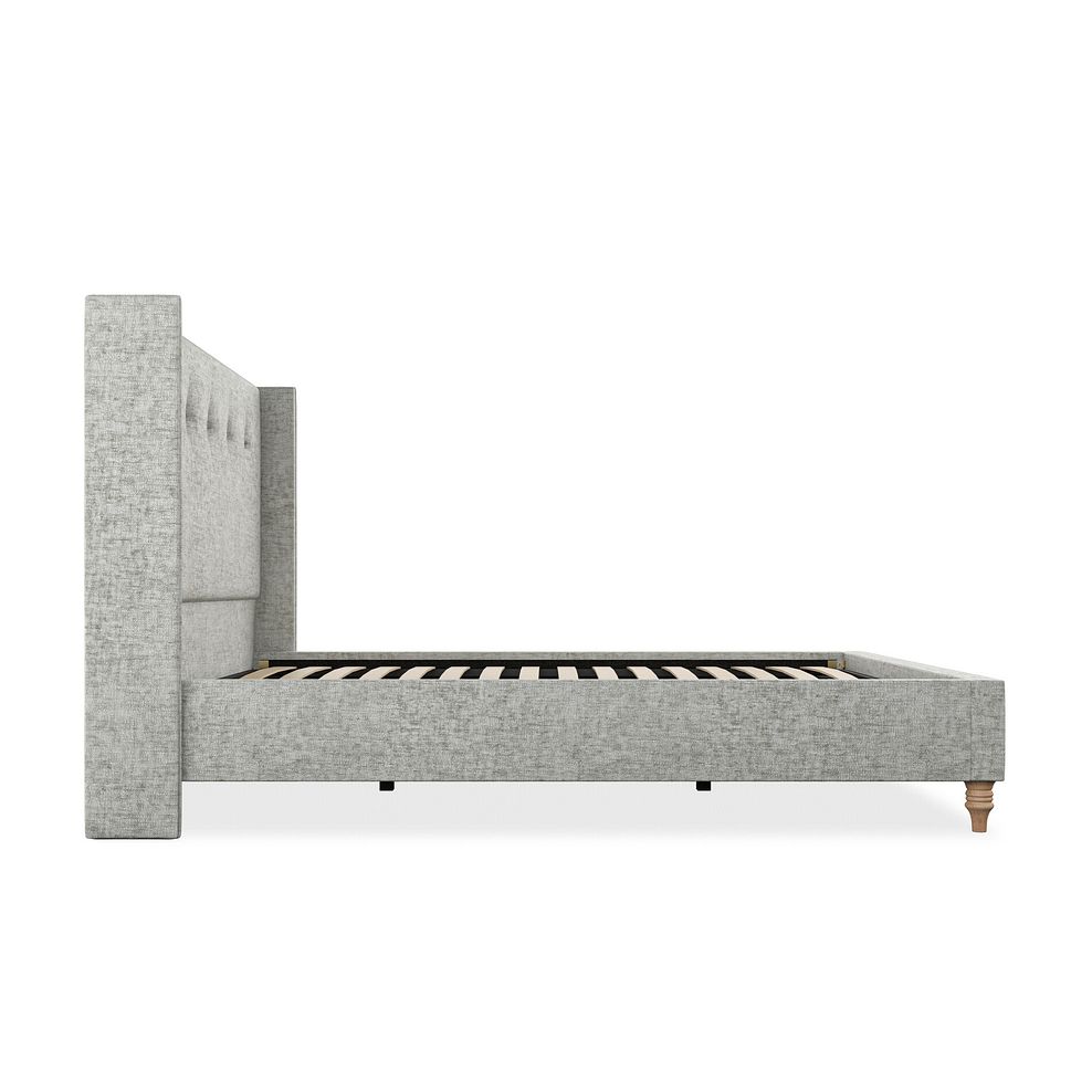 Kent King-Size Bed with Winged Headboard in Brooklyn Fabric - Fallow Grey 4