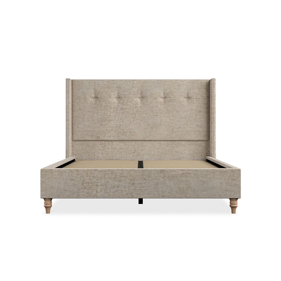 Kent King-Size Bed with Winged Headboard in Brooklyn Fabric - Quill Grey 3