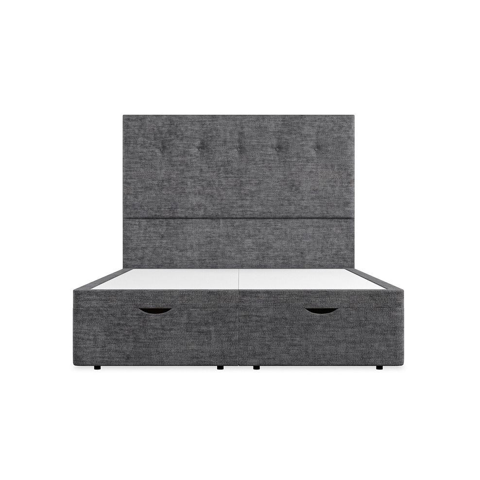 Kent King-Size Storage Ottoman Bed in Brooklyn Fabric - Asteroid Grey 4