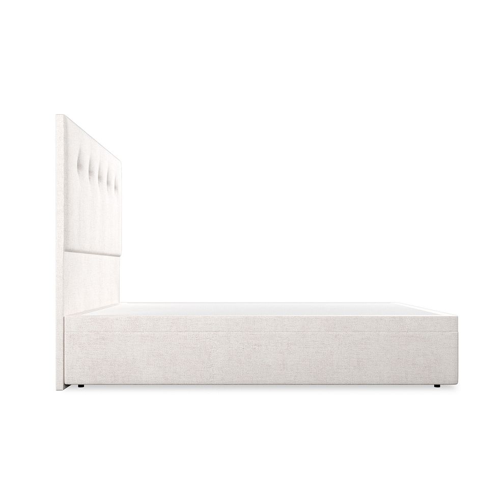 Kent King-Size Storage Ottoman Bed in Brooklyn Fabric - Lace White 5