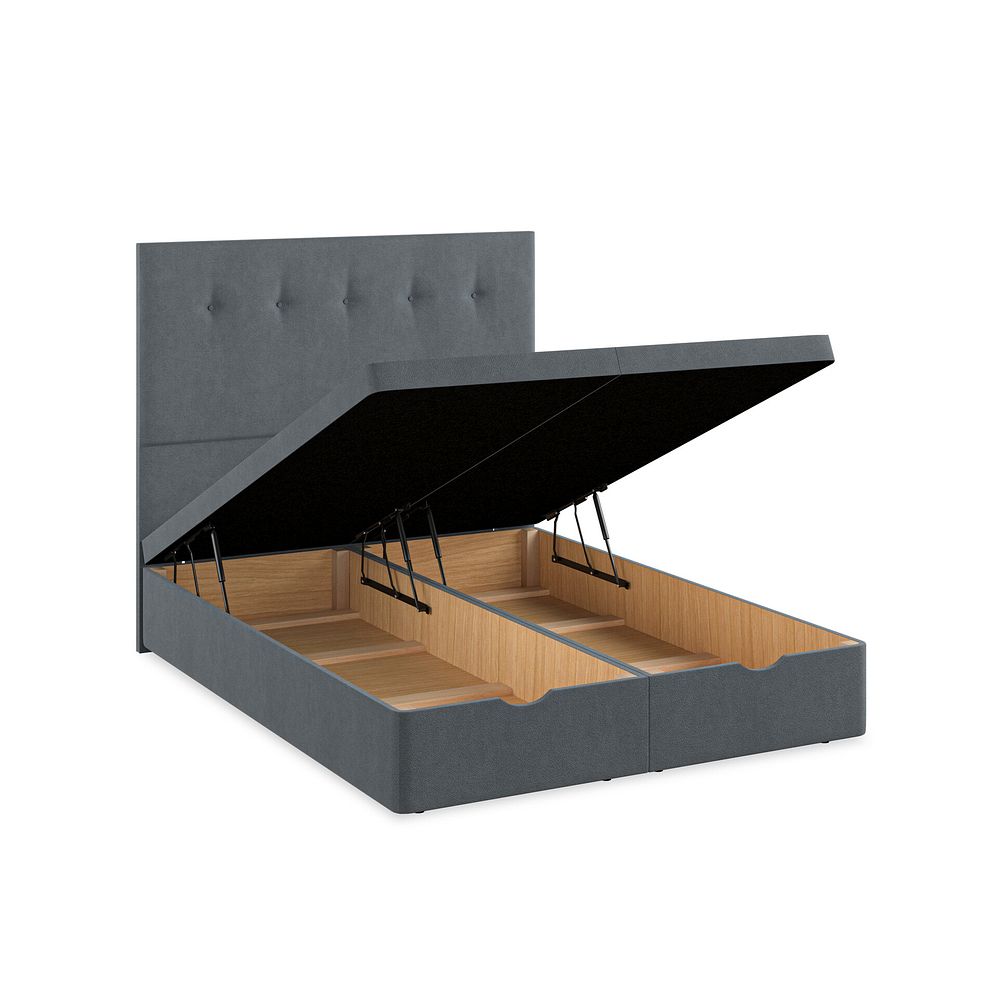 Kent King-Size Storage Ottoman Bed in Venice Fabric - Graphite 3
