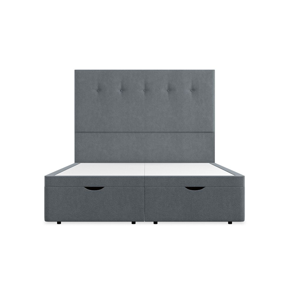 Kent King-Size Storage Ottoman Bed in Venice Fabric - Graphite 4