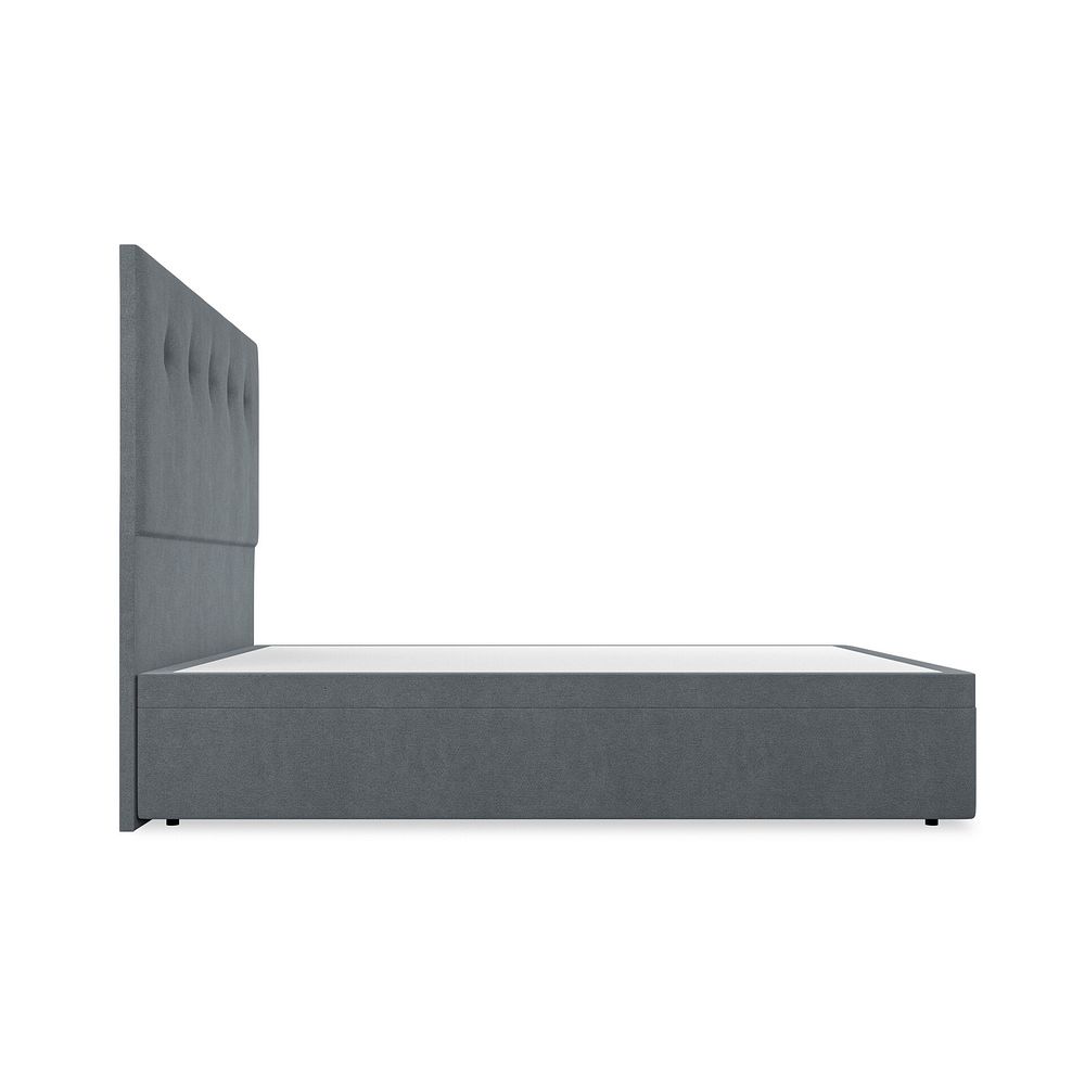 Kent King-Size Storage Ottoman Bed in Venice Fabric - Graphite 5