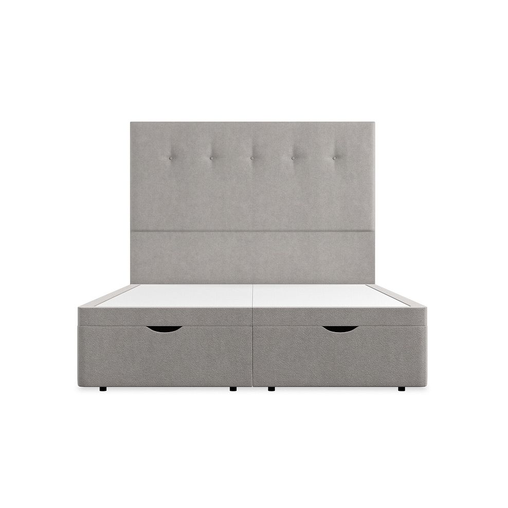 Kent King-Size Storage Ottoman Bed in Venice Fabric - Grey 4