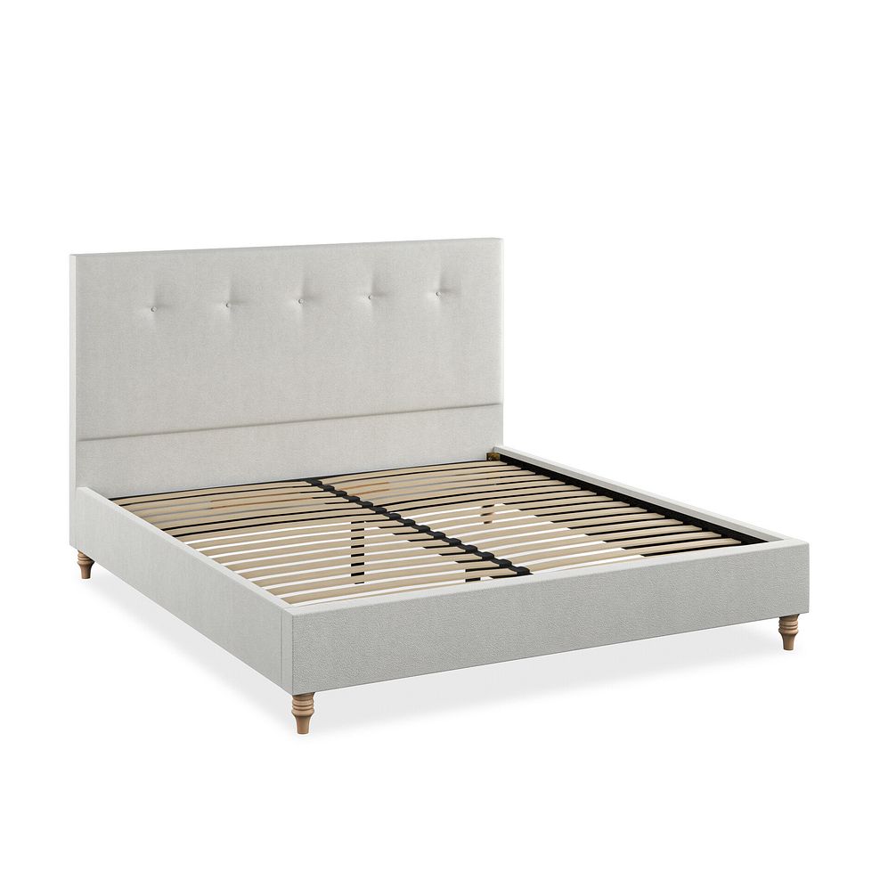 Kent Super King-Size Bed in Venice Fabric - Silver 2