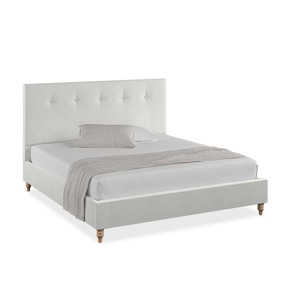Kent Super King-Size Bed in Venice Fabric - Silver 1