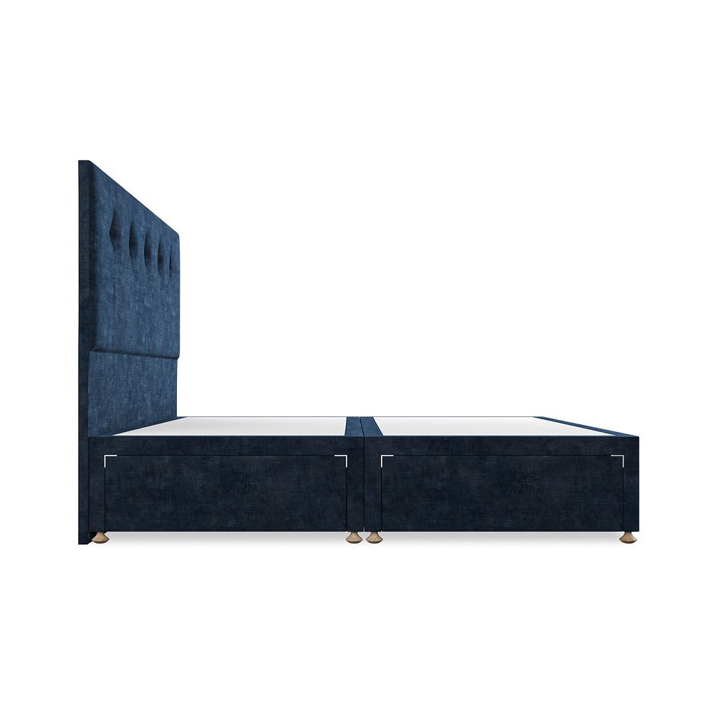 Kent Super King-Size 4 Drawer Divan Bed in Heritage Velvet - Royal Blue 4