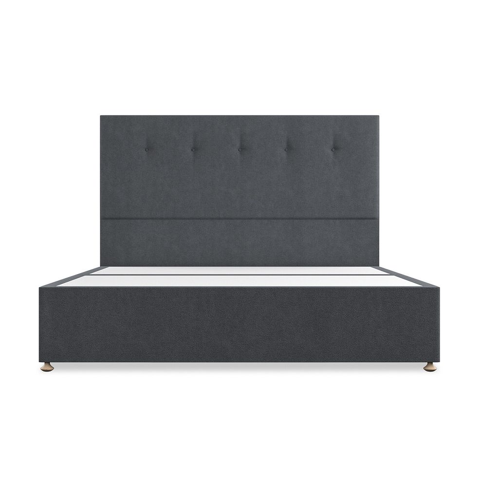 Kent Super King-Size 4 Drawer Divan Bed in Venice Fabric - Anthracite 3