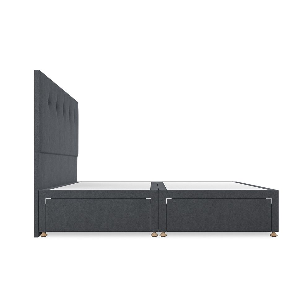Kent Super King-Size 4 Drawer Divan Bed in Venice Fabric - Anthracite Thumbnail 4