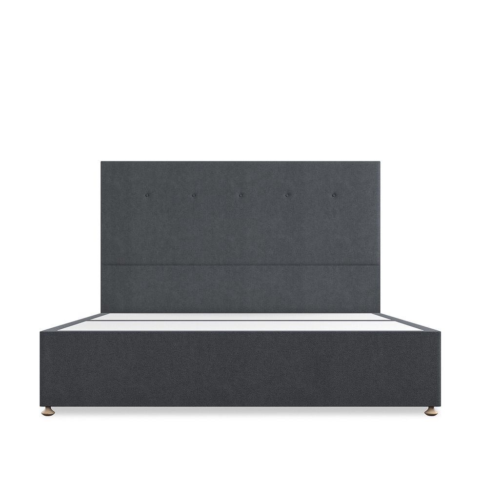 Kent Super King-Size 2 Drawer Divan Bed in Venice Fabric - Anthracite 7