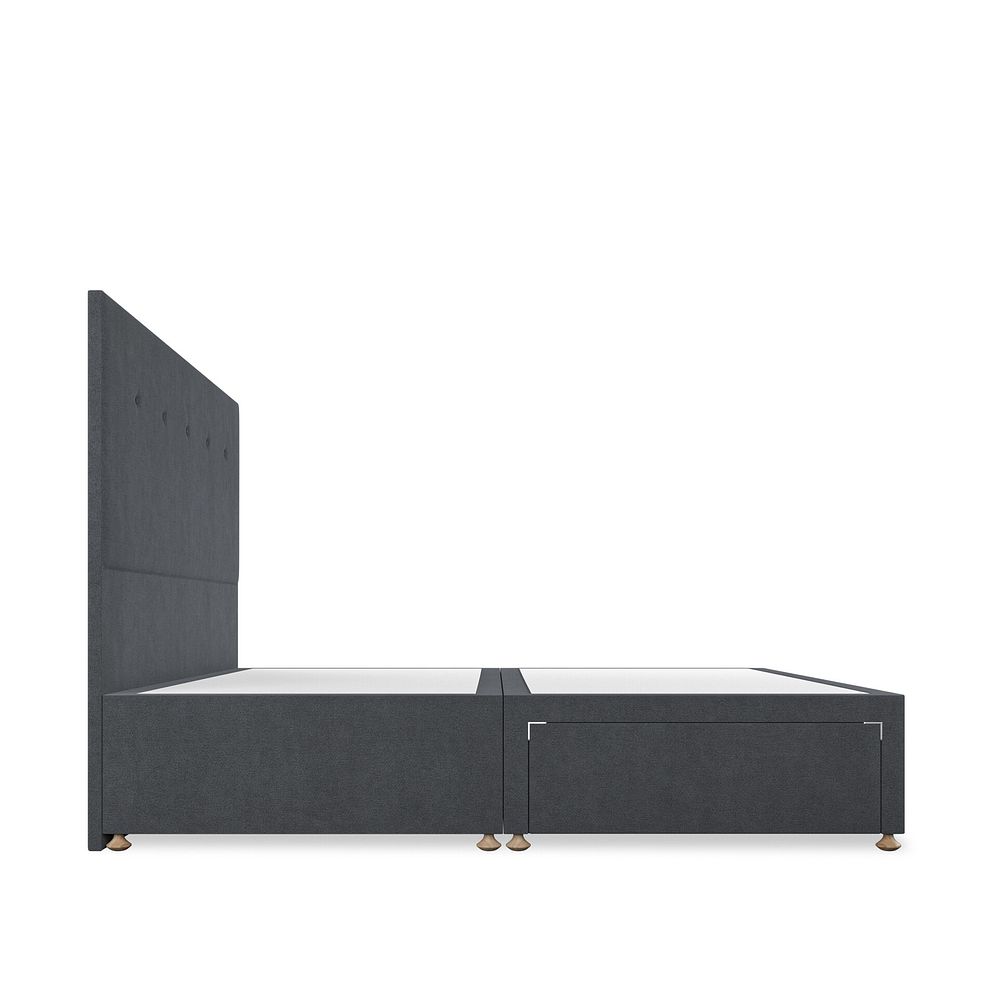 Kent Super King-Size 2 Drawer Divan Bed in Venice Fabric - Anthracite 8