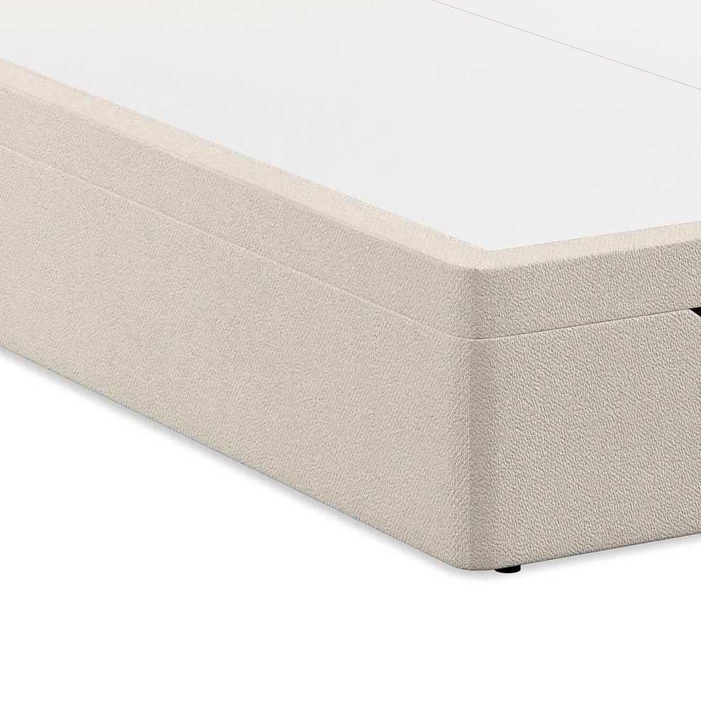 Kent Super King-Size Storage Ottoman Bed with Winged Headboard in Venice Fabric - Cream 6