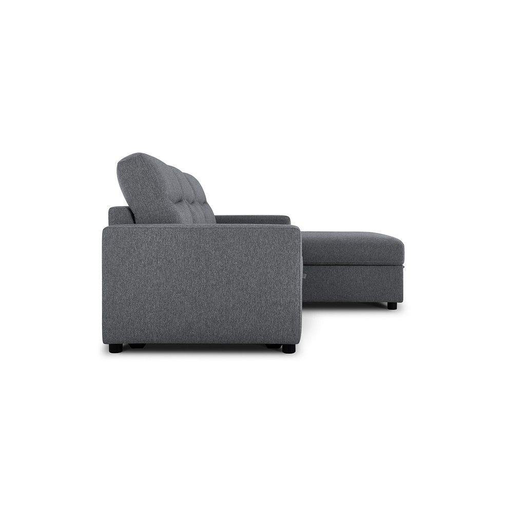 Kip 3 Seater Chaise Sofa Bed in Charcoal Fabric 11