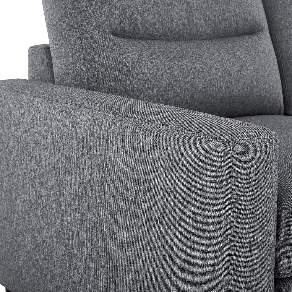 Kip 3 Seater Chaise Sofa Bed in Charcoal Fabric 13