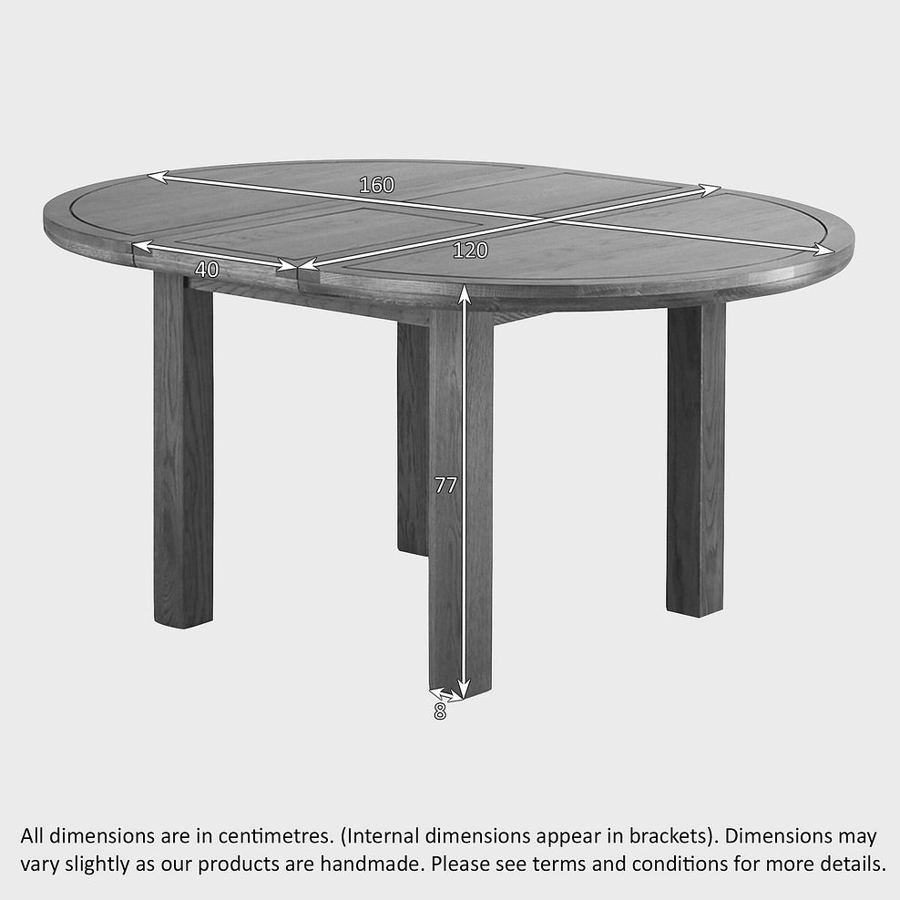 Knightsbridge Rustic Extending Dining Table and 4 Linear Rustic Oak Chair with Verona Grey Fabric 8