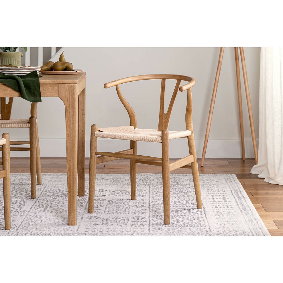 Lars Dining Chair in Natural Oak with Natural Seat 1