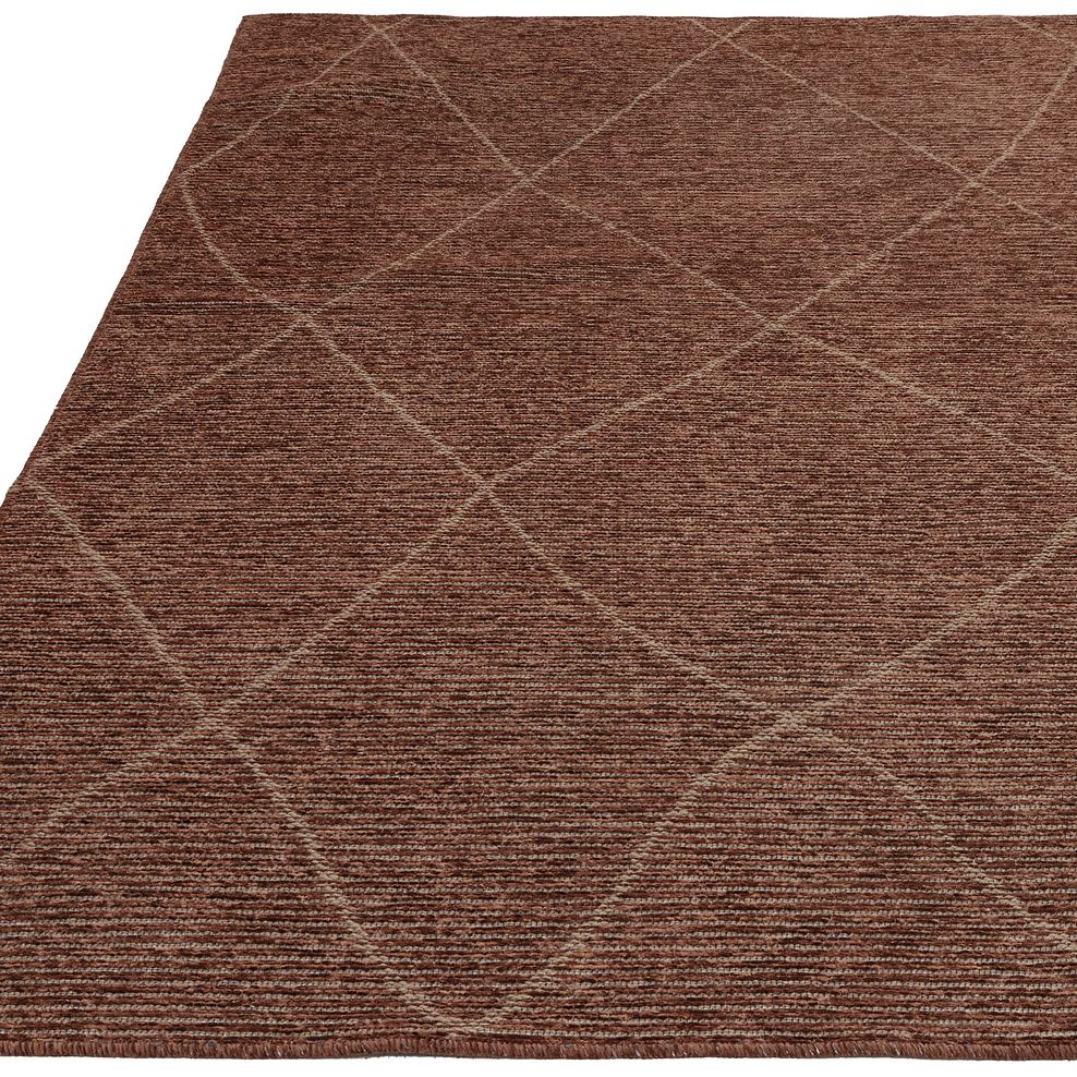 Lattice Rug 200 x 290cm - Terracotta 2