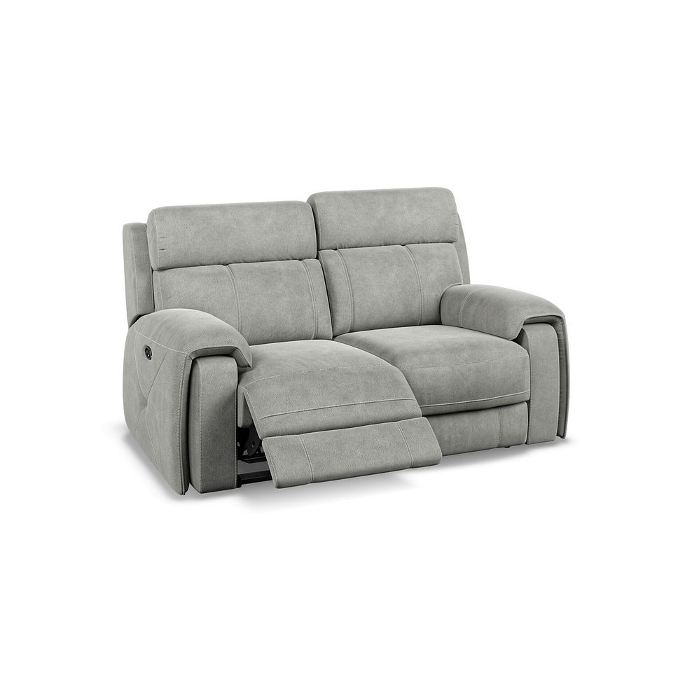 Leo 2 Seater Recliner Sofa in Billy Joe Dove Grey Fabric 2