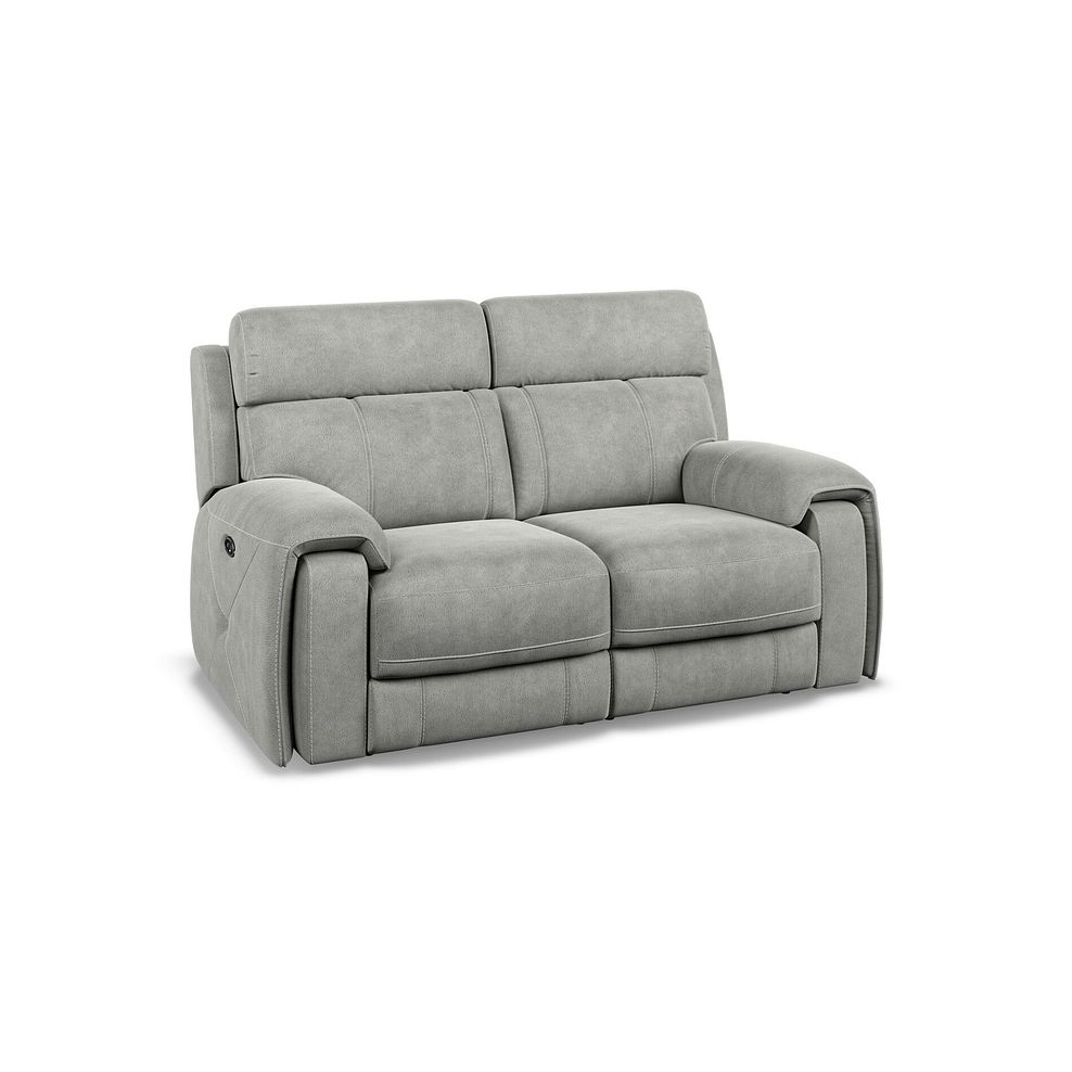 Leo 2 Seater Recliner Sofa in Billy Joe Dove Grey Fabric Thumbnail 1