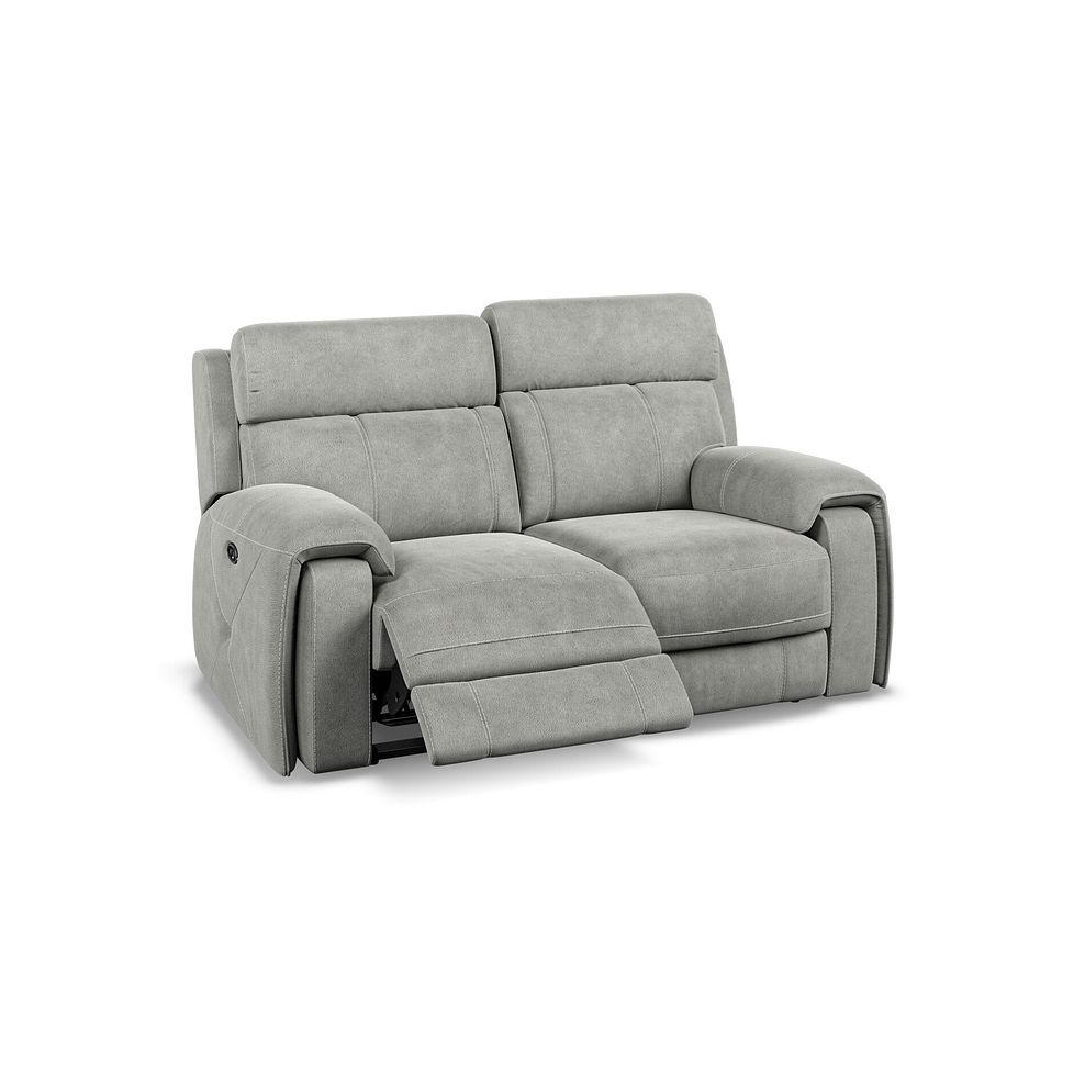 Leo 2 Seater Recliner Sofa in Billy Joe Dove Grey Fabric Thumbnail 3