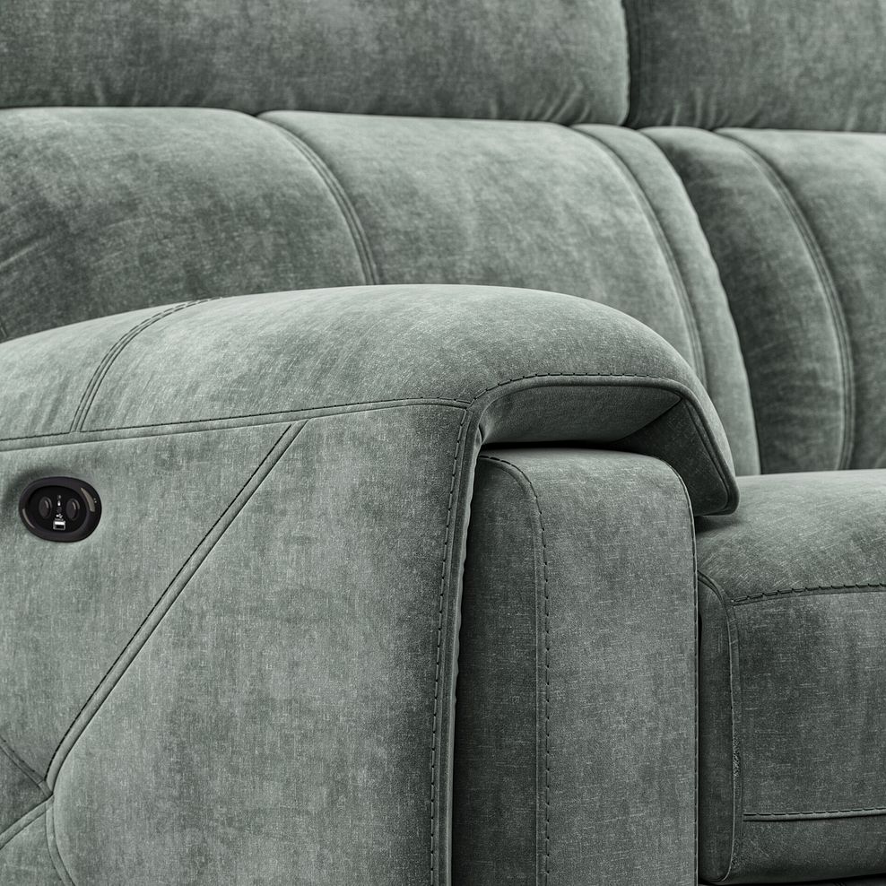 Leo 2 Seater Recliner Sofa in Descent Pewter Fabric 10