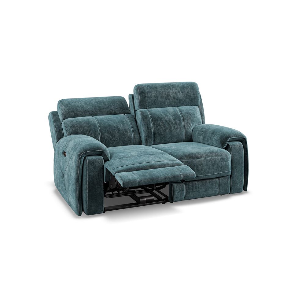 Leo 2 Seater Recliner Sofa in Descent Blue Fabric 5