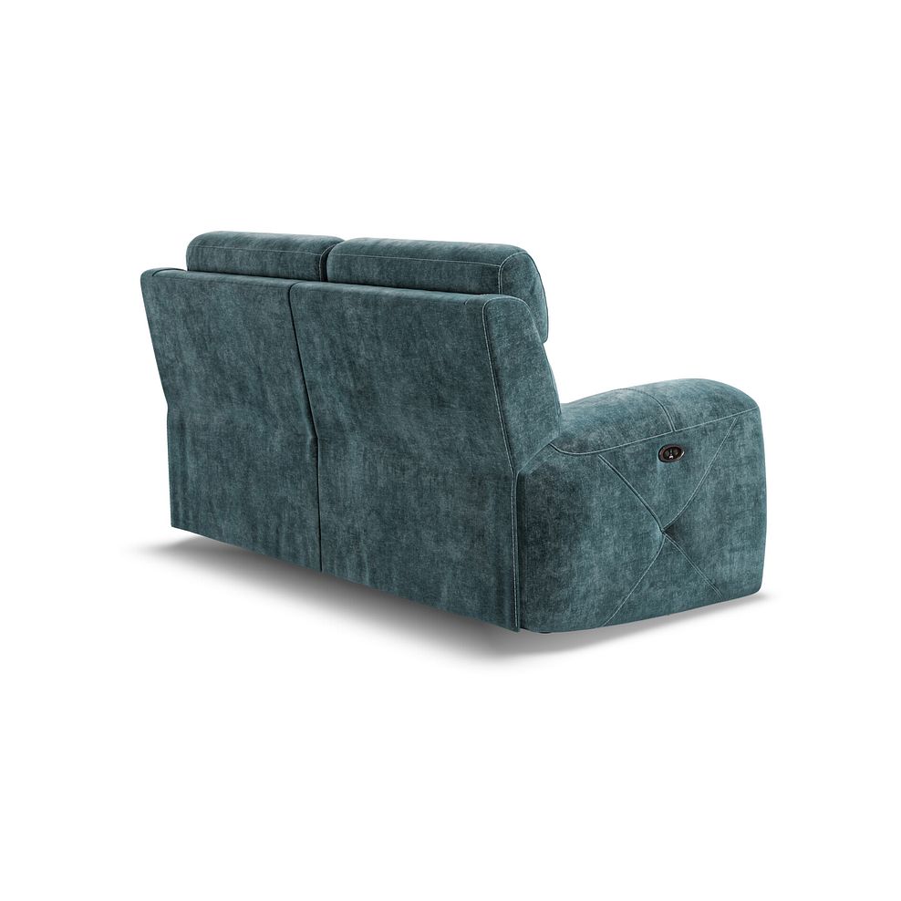 Leo 2 Seater Recliner Sofa in Descent Blue Fabric 6