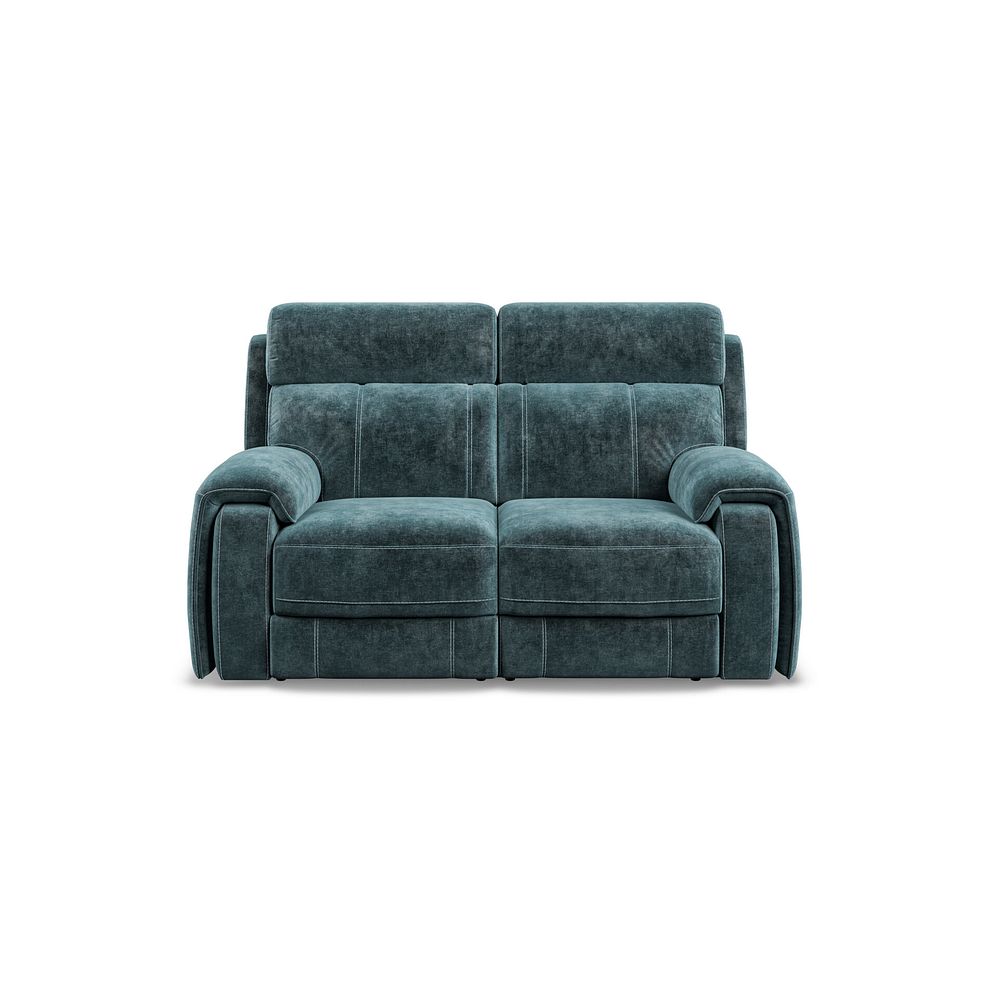 Leo 2 Seater Recliner Sofa in Descent Blue Fabric 2