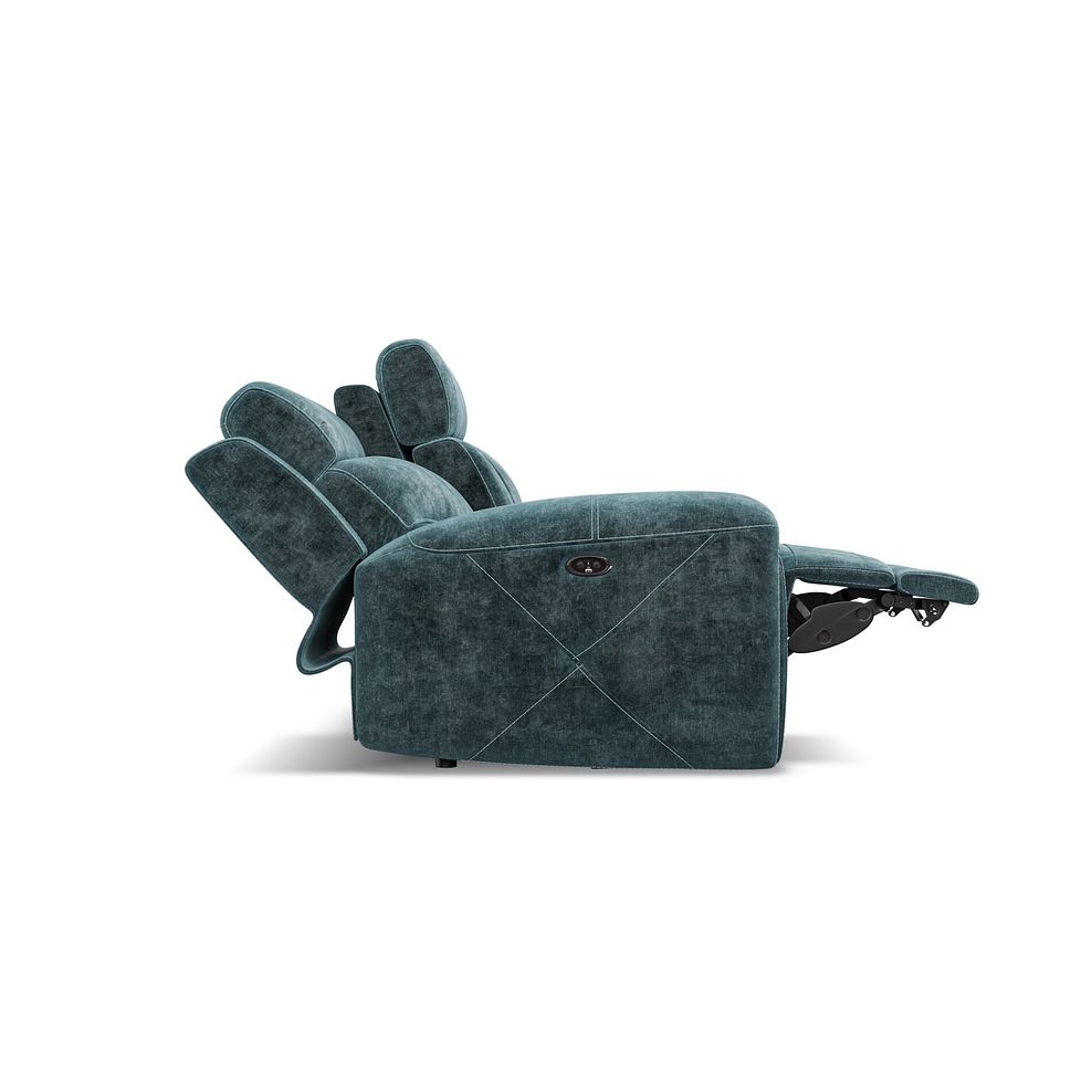 Leo 2 Seater Recliner Sofa in Descent Blue Fabric 8