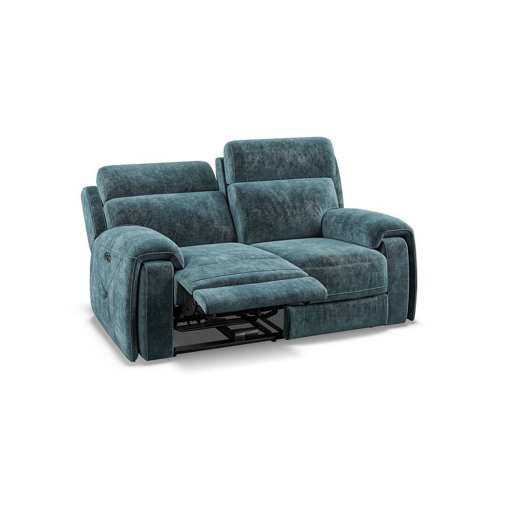 Leo 2 Seater Recliner Sofa in Descent Blue Fabric 3
