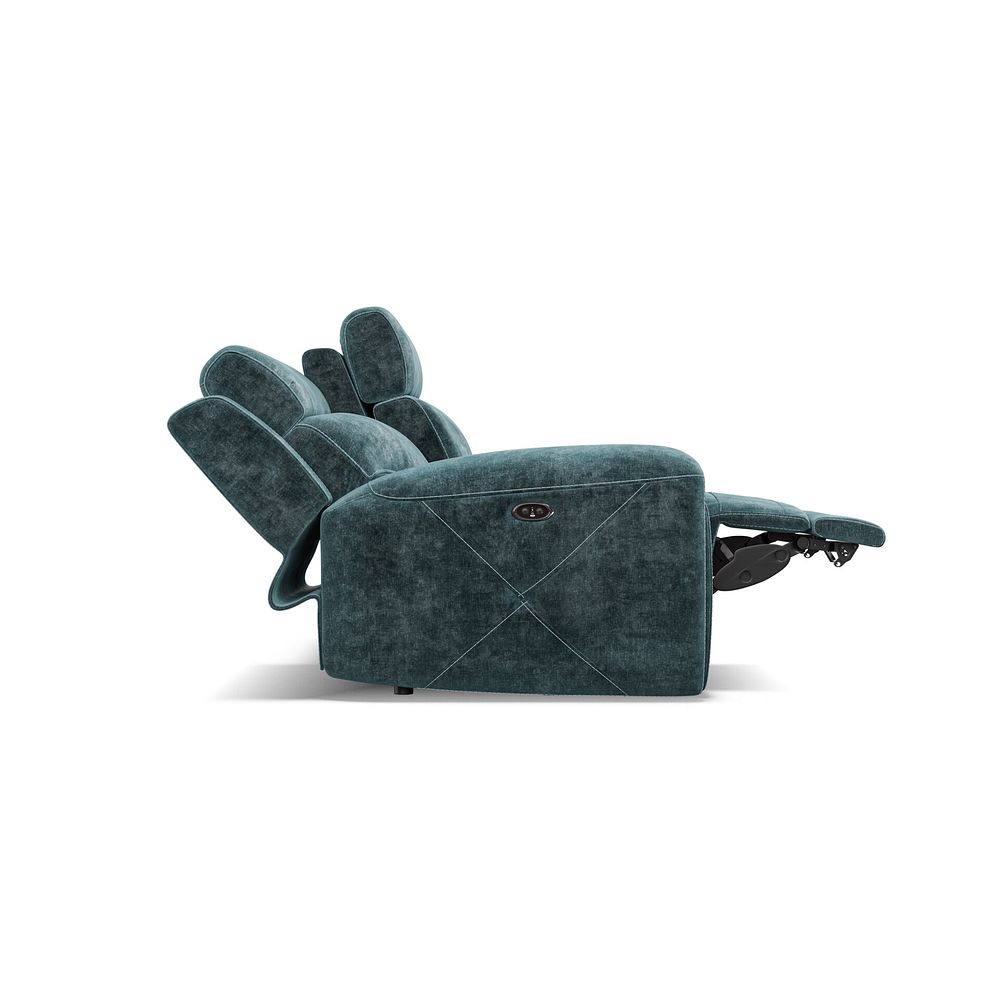 Leo 2 Seater Recliner Sofa in Descent Blue Fabric 8
