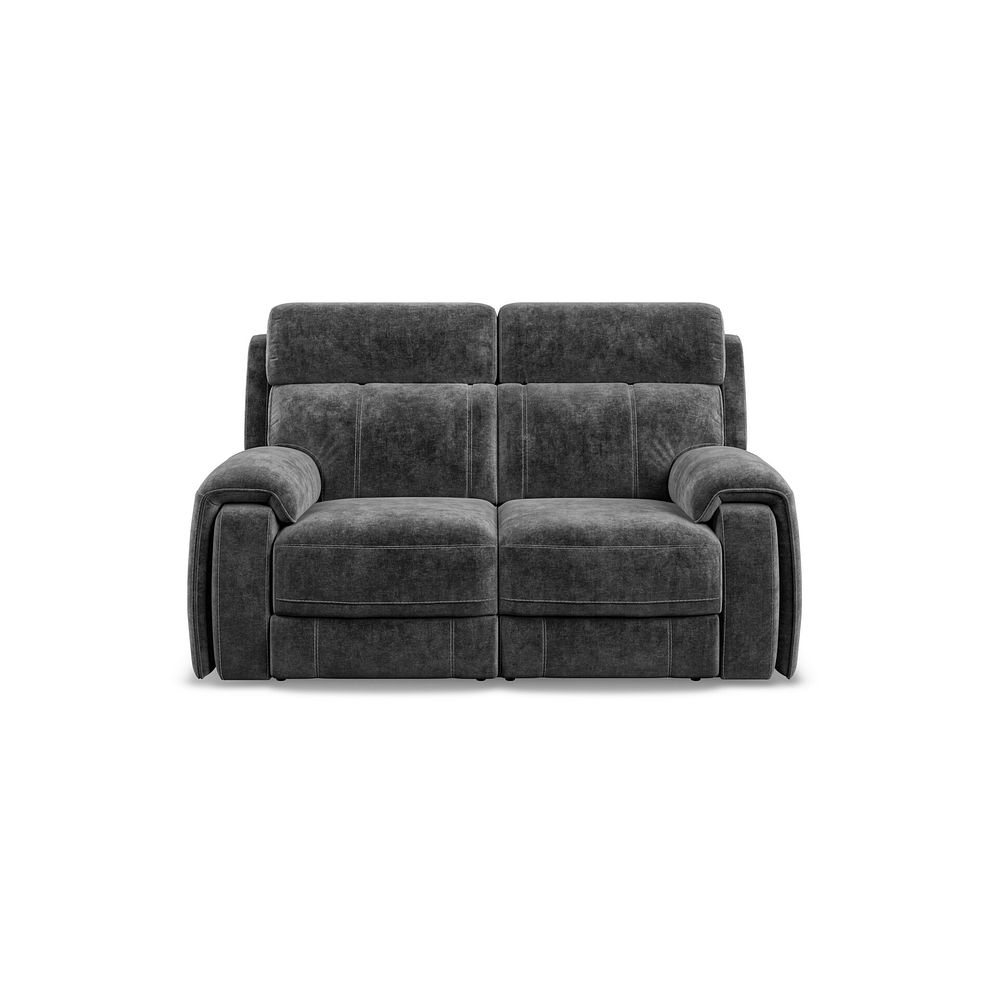 Leo 2 Seater Recliner Sofa in Descent Charcoal Fabric 2