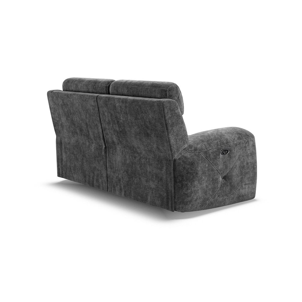 Leo 2 Seater Recliner Sofa in Descent Charcoal Fabric 8
