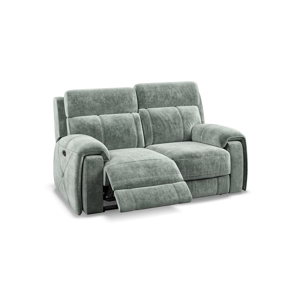 Leo 2 Seater Recliner Sofa in Descent Pewter Fabric Thumbnail 4