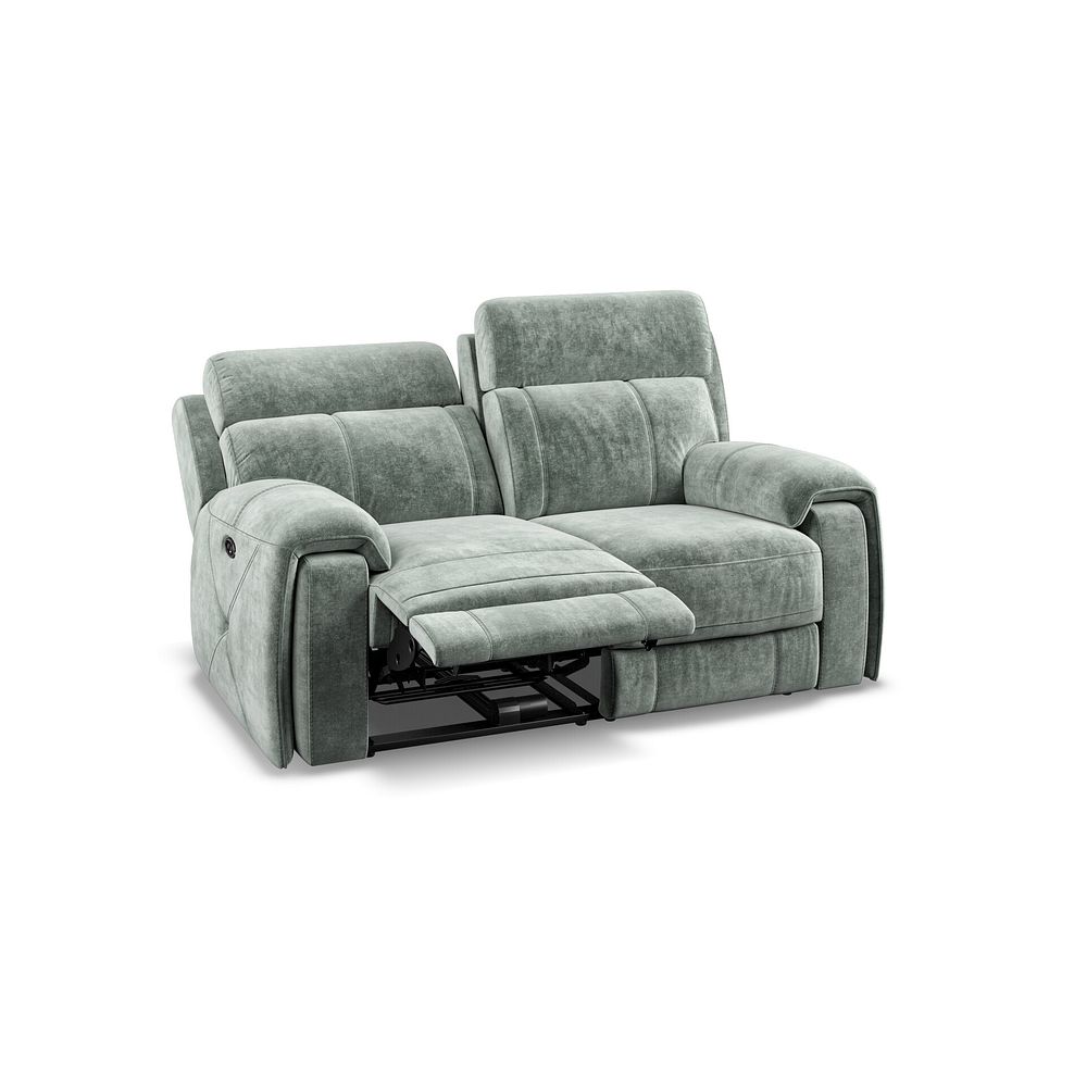 Leo 2 Seater Recliner Sofa in Descent Pewter Fabric Thumbnail 5