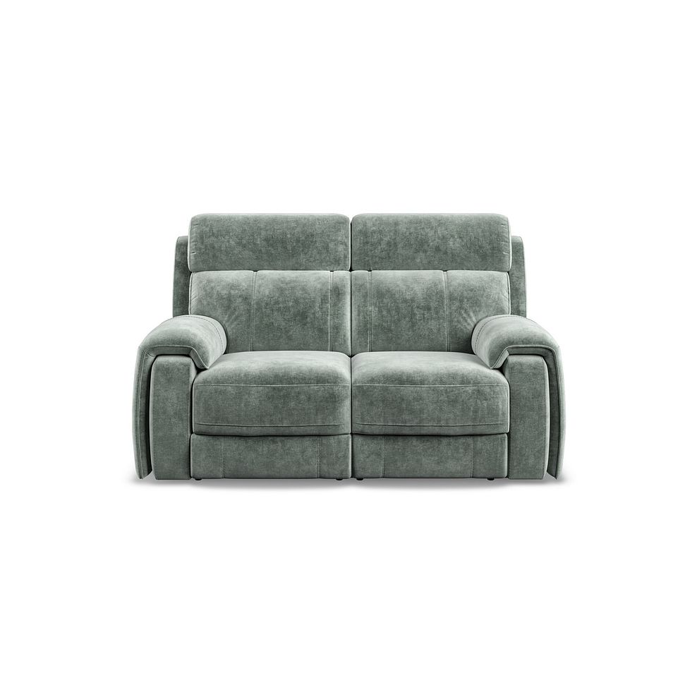Leo 2 Seater Recliner Sofa in Descent Pewter Fabric Thumbnail 2
