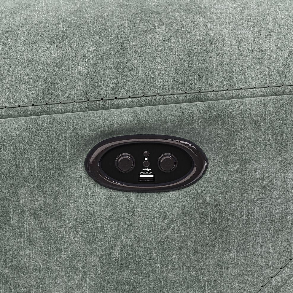 Leo 2 Seater Recliner Sofa in Descent Pewter Fabric 11