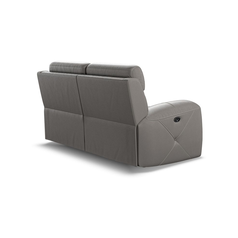 Leo 2 Seater Recliner Sofa in Elephant Grey Leather 6