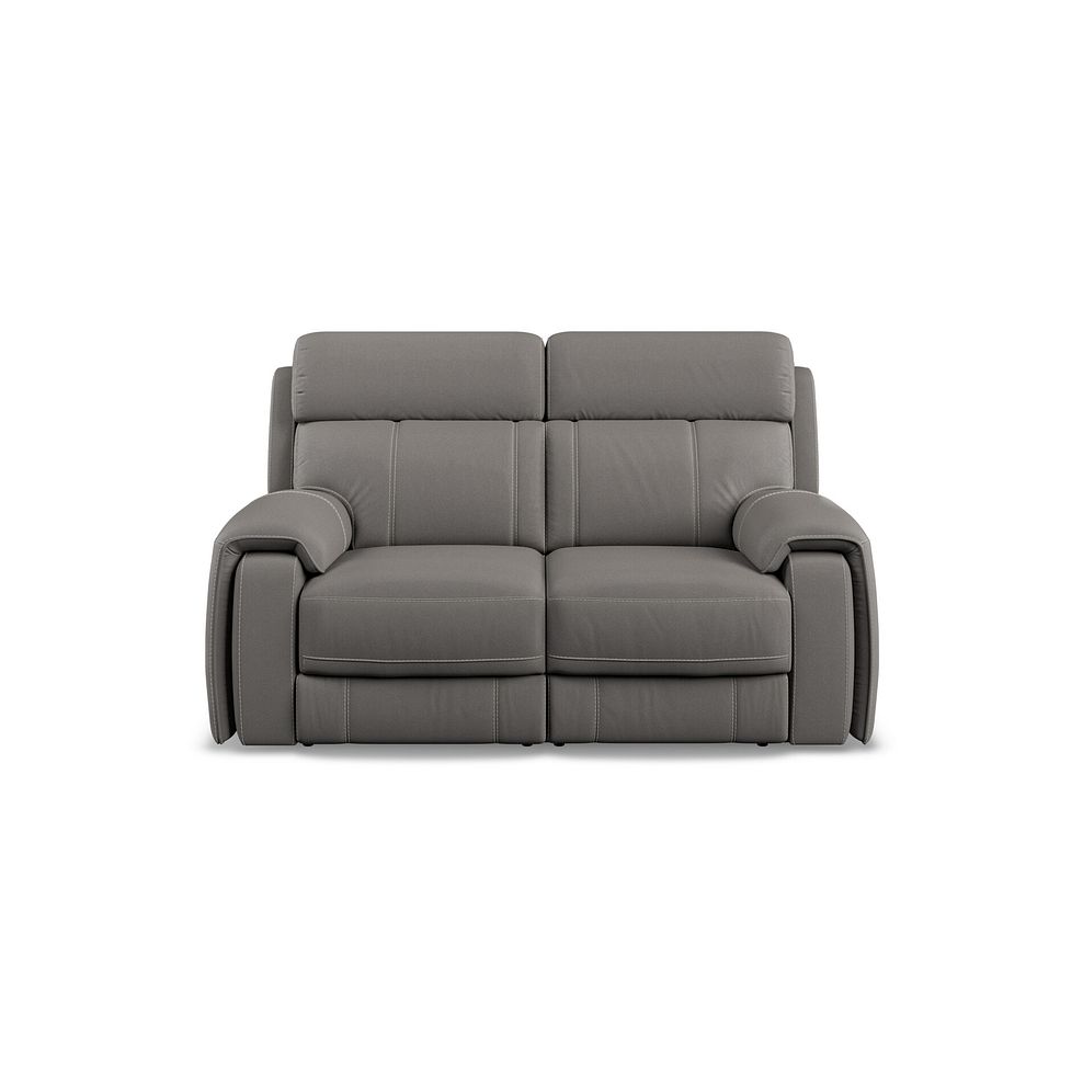 Leo 2 Seater Recliner Sofa in Elephant Grey Leather Thumbnail 2