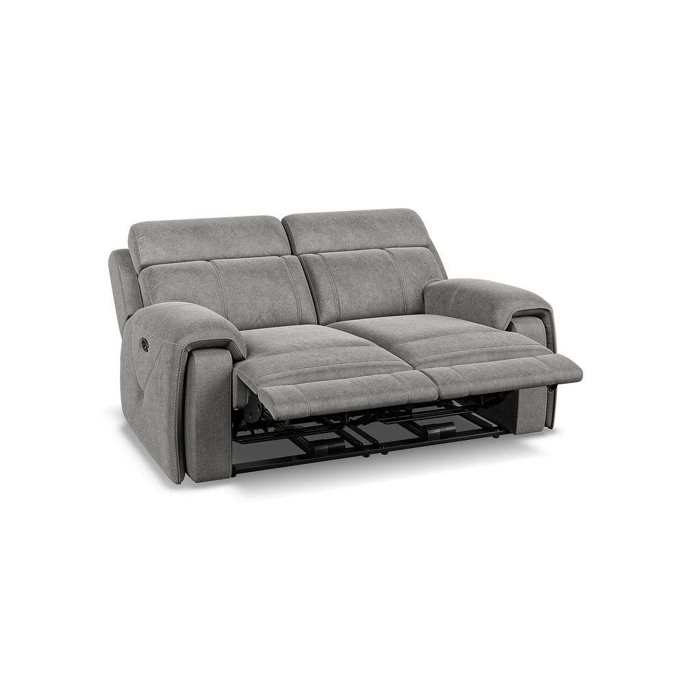 Leo 2 Seater Recliner Sofa in Maldives Dark Grey Fabric 4