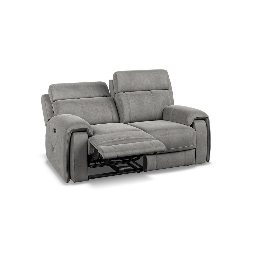 Leo 2 Seater Recliner Sofa in Maldives Dark Grey Fabric 3
