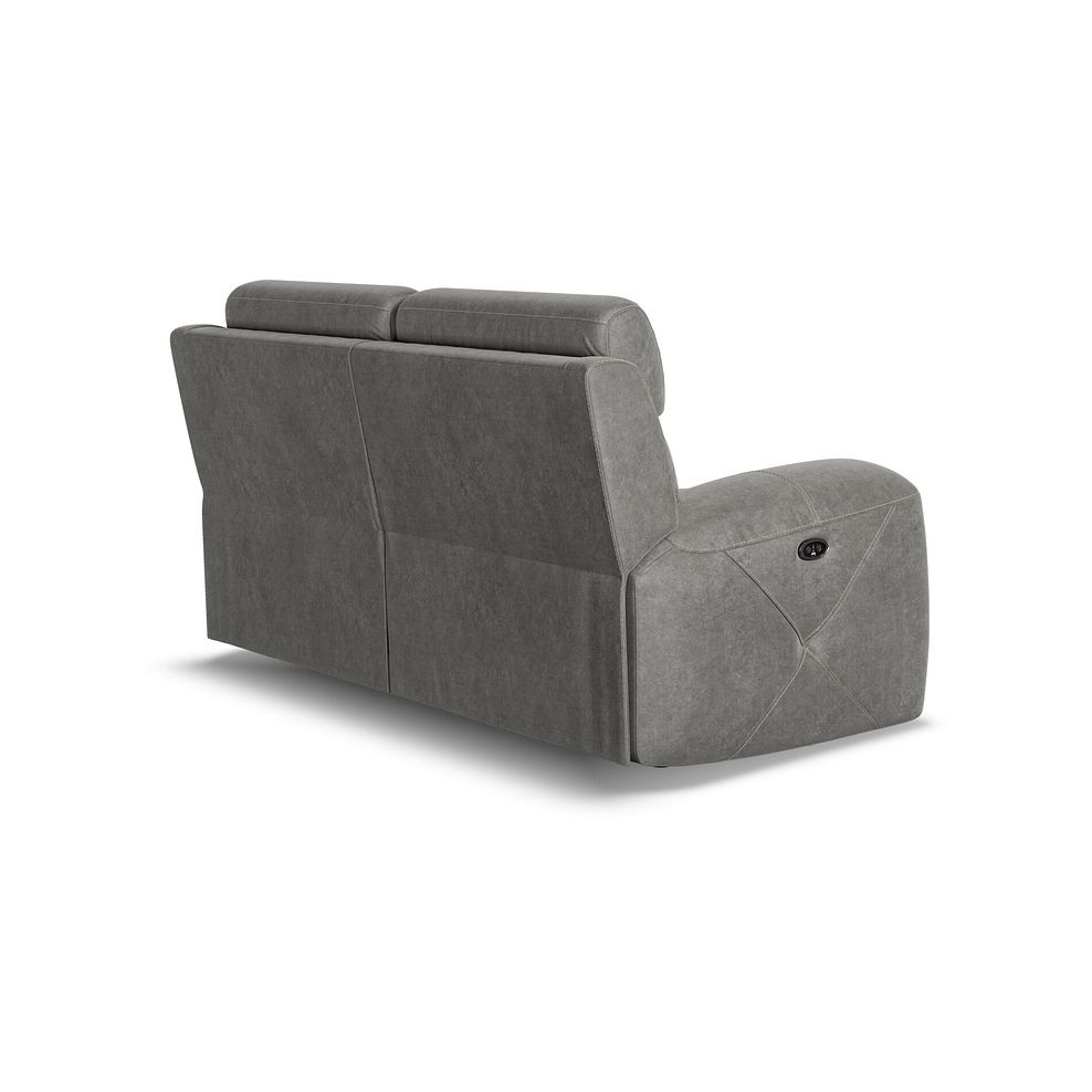 Leo 2 Seater Recliner Sofa in Maldives Dark Grey Fabric 5
