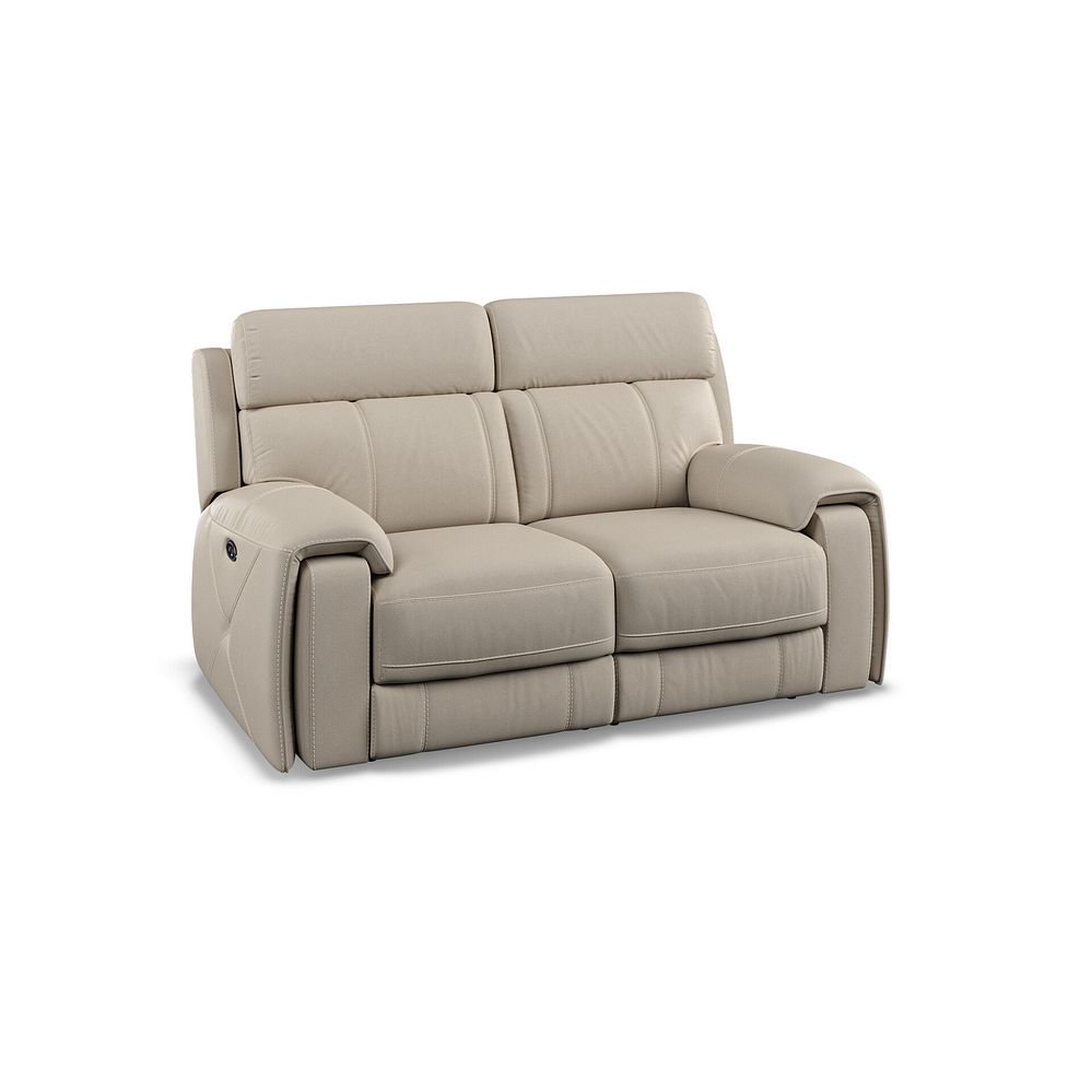 Leo 2 Seater Recliner Sofa in Pebble Leather Thumbnail 1