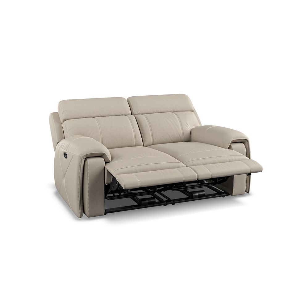 Leo 2 Seater Recliner Sofa in Pebble Leather 3